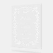 Klassischer französischer Viktorianischer Blumenza Acrylschild (Winkel)