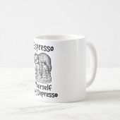 Klassischer frecher faule Faultier Tasse Espresso (VorderseiteRechts)