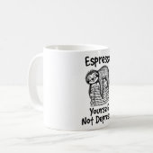 Klassischer frecher faule Faultier Tasse Espresso (Vorderseite Links)