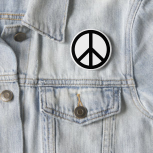 Klassischer Friedenssymbol-Button im einfachen mod Button