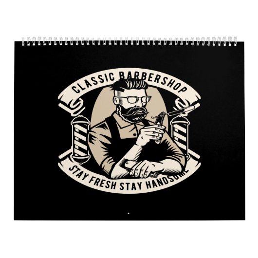 klassischer Friseur bleibe frisch bleibe schön Kalender (Titelbild)