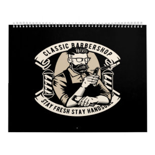 klassischer Friseur bleibe frisch bleibe schön Kalender