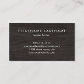 Klassischer Friseur-Schnurrbart Visitenkarte (Rückseite)