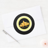 klassischer Fünf-Sterne-Service Runder Aufkleber (Umschlag)