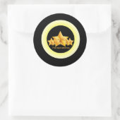 klassischer Fünf-Sterne-Service Runder Aufkleber (Tasche)