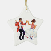 klassischer Fünfzigerjahre Jahr-Rock'n'Roll jivers Keramik Ornament (Rechts)