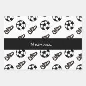 Klassischer Fußball-Fußball und Ball, für den die  Geschenkpapier Set (Vorderseite)