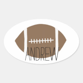 Klassischer Fußball Ovaler Aufkleber