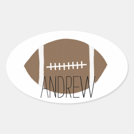 Klassischer Fußball Ovaler Aufkleber (Vorderseite)