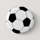 Klassischer Fußball-Soccerball-Anstecker Button (Vorderseite)