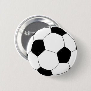 Klassischer Fußball-Soccerball-Anstecker Button