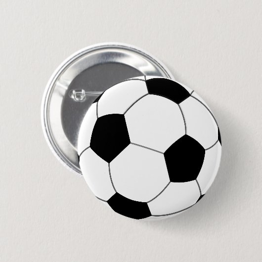 Klassischer Fußball-Soccerball-Anstecker Button (Vorne & Hinten)