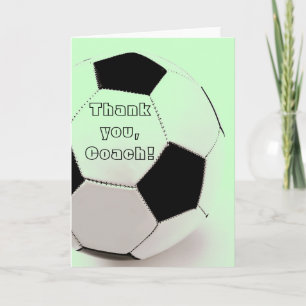 Klassischer Fußball - vielen Dank, Coach Dankeskarte