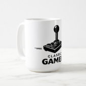 Klassischer Gamer Retro-Joystick-Becher Kaffeetasse (Vorderseite Links)