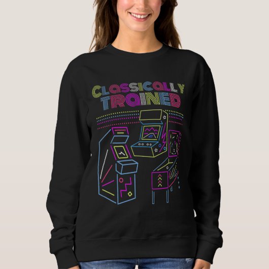 Klassischer Gamer Retro Old School Arcade Sweatshirt (Vorderseite)