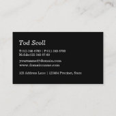 Klassischer Gebrauchtwagenhändler Visitenkarte (Rückseite)