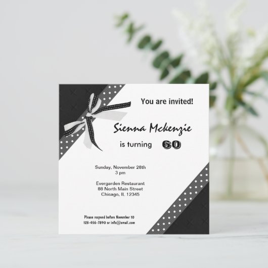 Klassischer Geburtstag Einladung (Stehend Vorderseite)