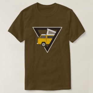 klassischer gelber Bus des Dreiecks T-Shirt