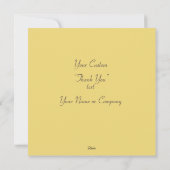 Klassischer gelber Topaz Blütenroter Text Dankeskarte (Rückseite)