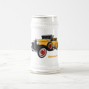 Klassischer gelber Wagen 1931 Bierglas