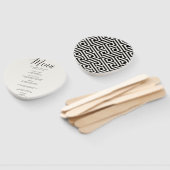 Klassischer, geometrischer Hochzeitsmenü mit einfa Fächer (Non-assembled)