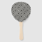 Klassischer, geometrischer Hochzeitsmenü mit einfa Fächer (Rückseite)