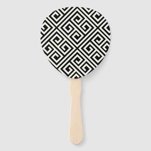 Klassischer, geometrischer Hochzeitsmenü mit einfa Fächer (Rückseite)