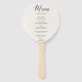 Klassischer, geometrischer Hochzeitsmenü mit einfa Fächer (Vorderseite)