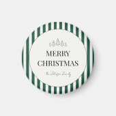 Klassischer gestreifter Weihnachtskreis Magnet (Vorne)