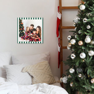 Klassischer gestreifter Weihnachtsleinwanddruck mi Leinwanddruck