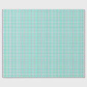 Klassischer Gingham Bluegrass Grün Geschenkpapier (Flach)