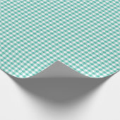 Klassischer Gingham Bluegrass Grün Geschenkpapier (Ecke)