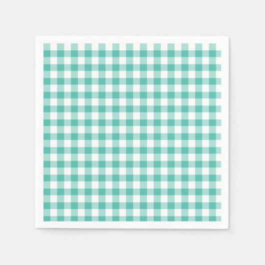 Klassischer Gingham Bluegrass Grün Serviette (Vorderseite)