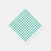 Klassischer Gingham Bluegrass Grün Serviette (Ecke)