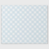 Klassischer Gingham-Blütenblau Kariert Geschenkpapier (Flach)