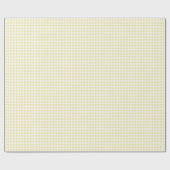 Klassischer Gingham Buttergelb Geschenkpapier (Flach)