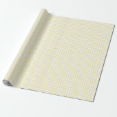 Klassischer Gingham Buttergelb Geschenkpapier (Ungerollt)