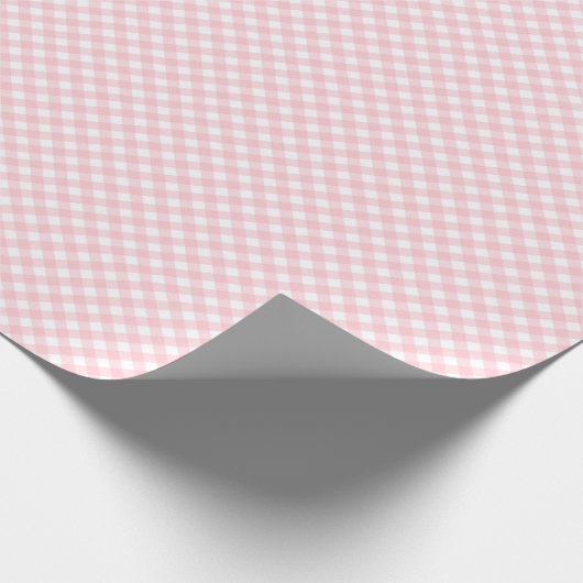 Klassischer Gingham Karo Kariertes Muster Pastellr Geschenkpapier (Ecke)