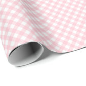 Klassischer Gingham Karo Kariertes Muster Pastellr Geschenkpapier (Rolleneckpunkt)