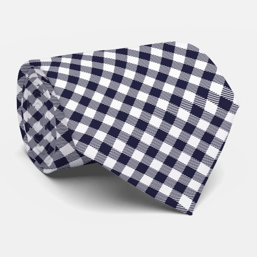 Klassischer Gingham Pattern Nacken Krawatte (Gerollt)