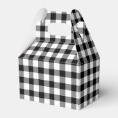 Klassischer Gingham Schwarz-Weiß-Schachtel Geschenkschachtel (Rückseite)