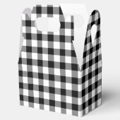 Klassischer Gingham Schwarz-Weiß-Schachtel Geschenkschachtel (Geöffnet)