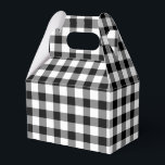 Klassischer Gingham Schwarz-Weiß-Schachtel Geschenkschachtel<br><div class="desc">Ein Gefälligkeitskasten mit einem klassischen Gingham-Muster im Schwarz-Weiß-Stil.</div>