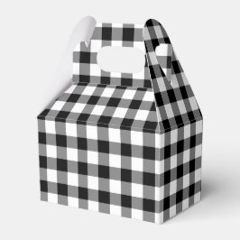 Klassischer Gingham Schwarz-Weiß-Schachtel Geschenkschachtel