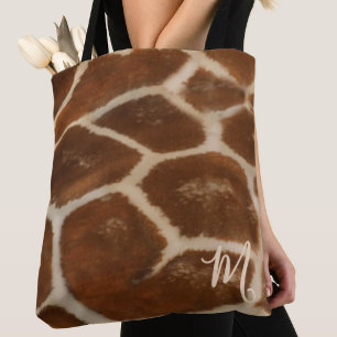 Klassischer Giraffen-Druck mit individuellem Monog Tasche
