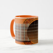 Klassischer Gitarrenorange Tan Tasse (Vorderseite Links)