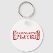 Klassischer Gitarrenspieler Schlüsselanhänger (Vorderseite)
