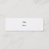 Klassischer Gitarrist Mini Visitenkarte (Rückseite)