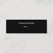 Klassischer Gitarrist Mini Visitenkarte (Rückseite)