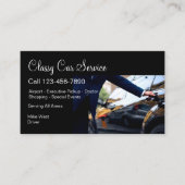 Klassischer Glossy Car Service Uber Driver Visitenkarte (Vorderseite)